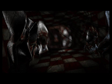 The Checkered Tunnel, 3D software animation by Barbara Agreste