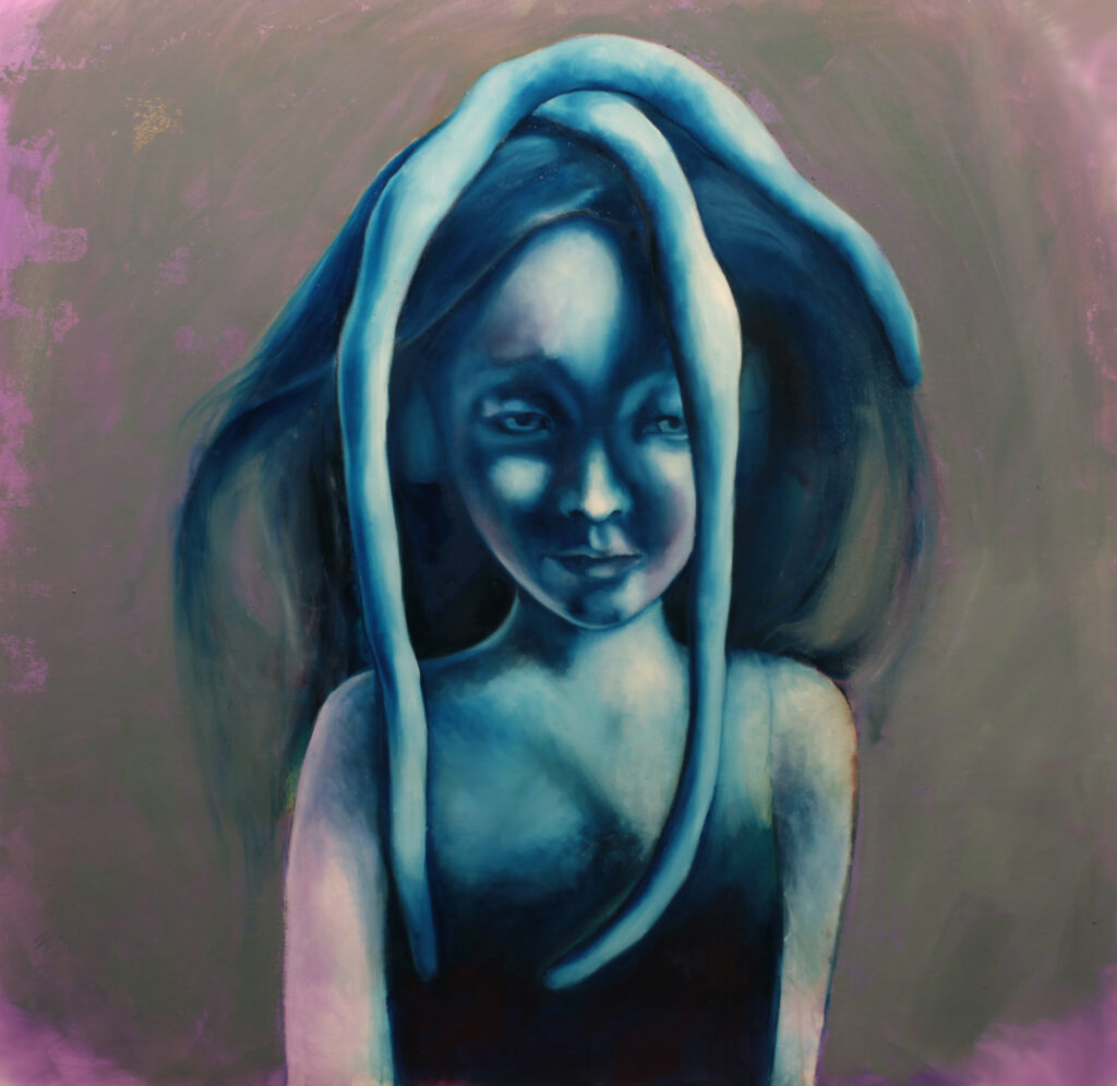 Doll Snakes (Painting), oil on canvas by Barbara Agreste