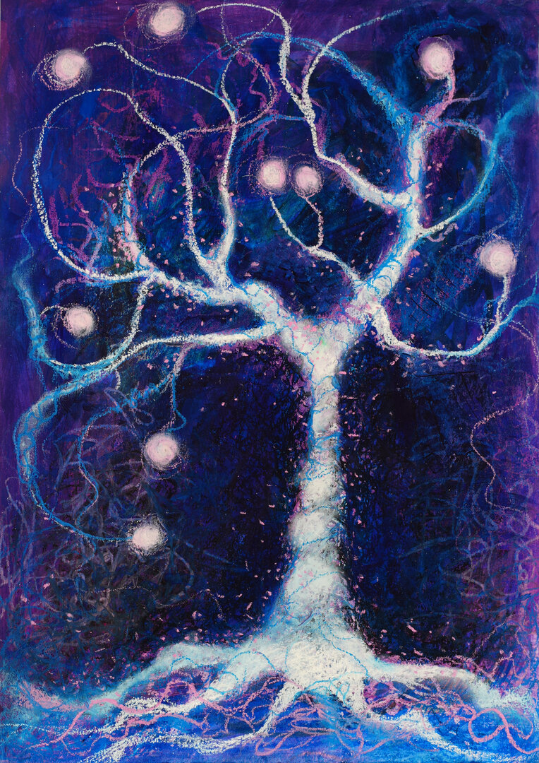 barbara-agreste-symbolic-surrealism-tree-of-knowledge-painting